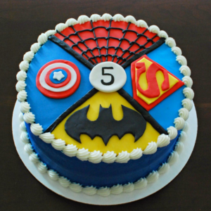 Avengers Superhero Printed Cream Theme Cake