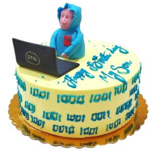 Coder Themed Birthday Cake