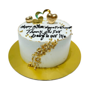 Luxury Golden Birthday Cake with Elegant Accents