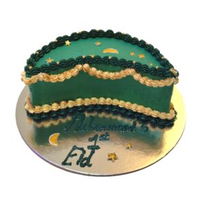 Green Crescent 1st Eid Cake