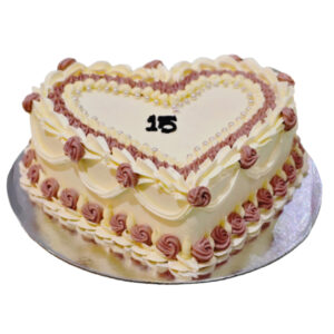 Heart-Shaped Vintage Themed Cake