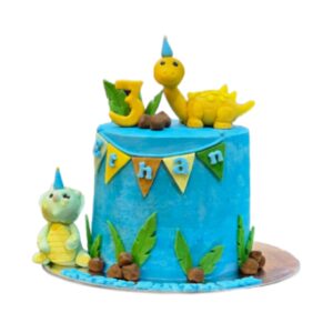 Adorable Dinosaur Birthday Cake