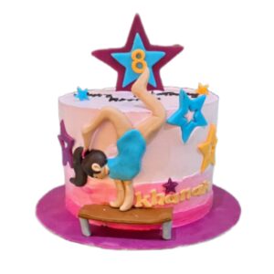 Gymnastics Themed Birthday Cake
