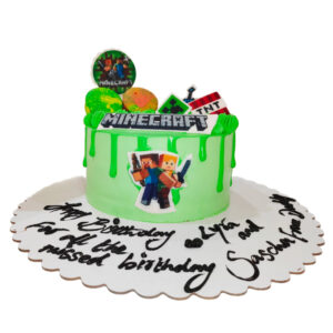 Simple Minecraft Theme Cake