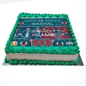 Squid Games Themed Birthday Cake