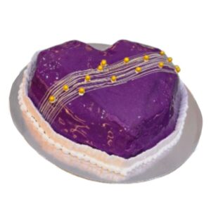 Purple Heart-Shaped Cake – Elegant Celebration Cake for Special Moments