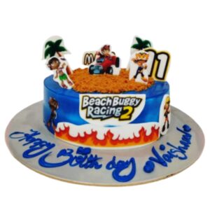 Beach Buggy Racing Theme Birthday Cake for Kids