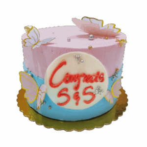 Butterfly Congrats Cake – Elegant Celebration Cake