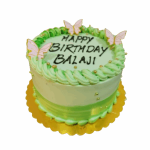 Green Butterfly Birthday Cake