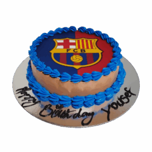 FC Barcelona Football Birthday Cake