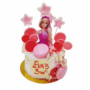 Barbie Theme Birthday Cake for Girls