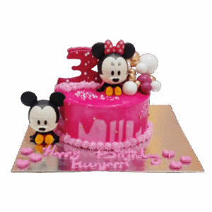 Mickey & Minnie Birthday Cake – Custom Cartoon-Themed Cake